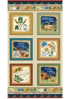 Live, Love, Camp (Benartex) - Panel-My Store