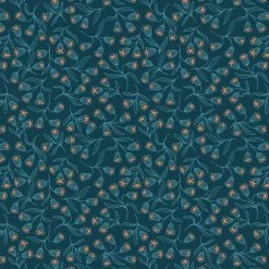 Enchanted (Lewis & Irene) - Maple Cake-My Store -My Fabric Store A544.3 Enchanted flowers on dark teal with copper metallic 01 599eef77 f313 4b6c a672 1cb5f946a77d