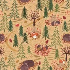 A Winter Nap (Lewis & Irene) - Maple Squares-My Store -My Fabric Store A560.3 2