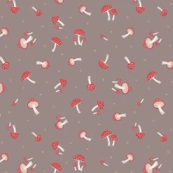 Evergreen (Lewis & Irene) - Fat Quarter Bundle-My Store -My Fabric Store A694.2 MushroomsWarmGrey 2 1274e448 c7cd 4d1e 8288 27ad81b9c257