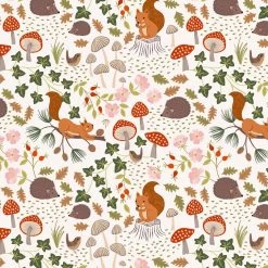 Evergreen (Lewis & Irene) - Maple Cake-My Store -My Fabric Store A695.1 SquirrelsandHedgehogsCream 2 2b286adc b428 44ce bdec 0ff09280cdd2
