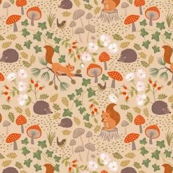 Evergreen (Lewis & Irene) - Maple Cake-My Store -My Fabric Store A695.2 SquirrelsandHedgehogsBeige 2 ba110b20 3dd4 49a5 8e6d 63da9002633b
