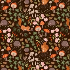 Evergreen (Lewis & Irene) - Maple Cake-My Store -My Fabric Store A695.3 SquirrelsandHedgehogsBrown 2 829b26f5 fe1a 4b66 96b1 3e9e91873ce8