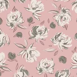 All Is Well (Art Gallery Fabrics) - Bed Of Roses Mauve-My Store
