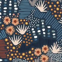 Broderi (Dashwood Studio) - 1/2 Quarter Meter-My Store -My Fabric Store BROD2192INDIGO