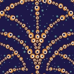 Broderi (Dashwood Studio) - 1/2 Quarter Meter-My Store -My Fabric Store BROD2198ROYAL