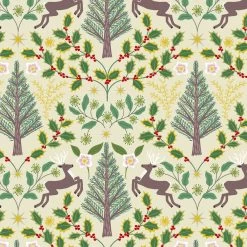 Yuletide (Lewis & Irene) - Yuletide Cream With Metallic Gold-My Store