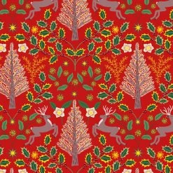 Yuletide (Lewis & Irene) - Yuletide Red With Metallic Gold-My Store