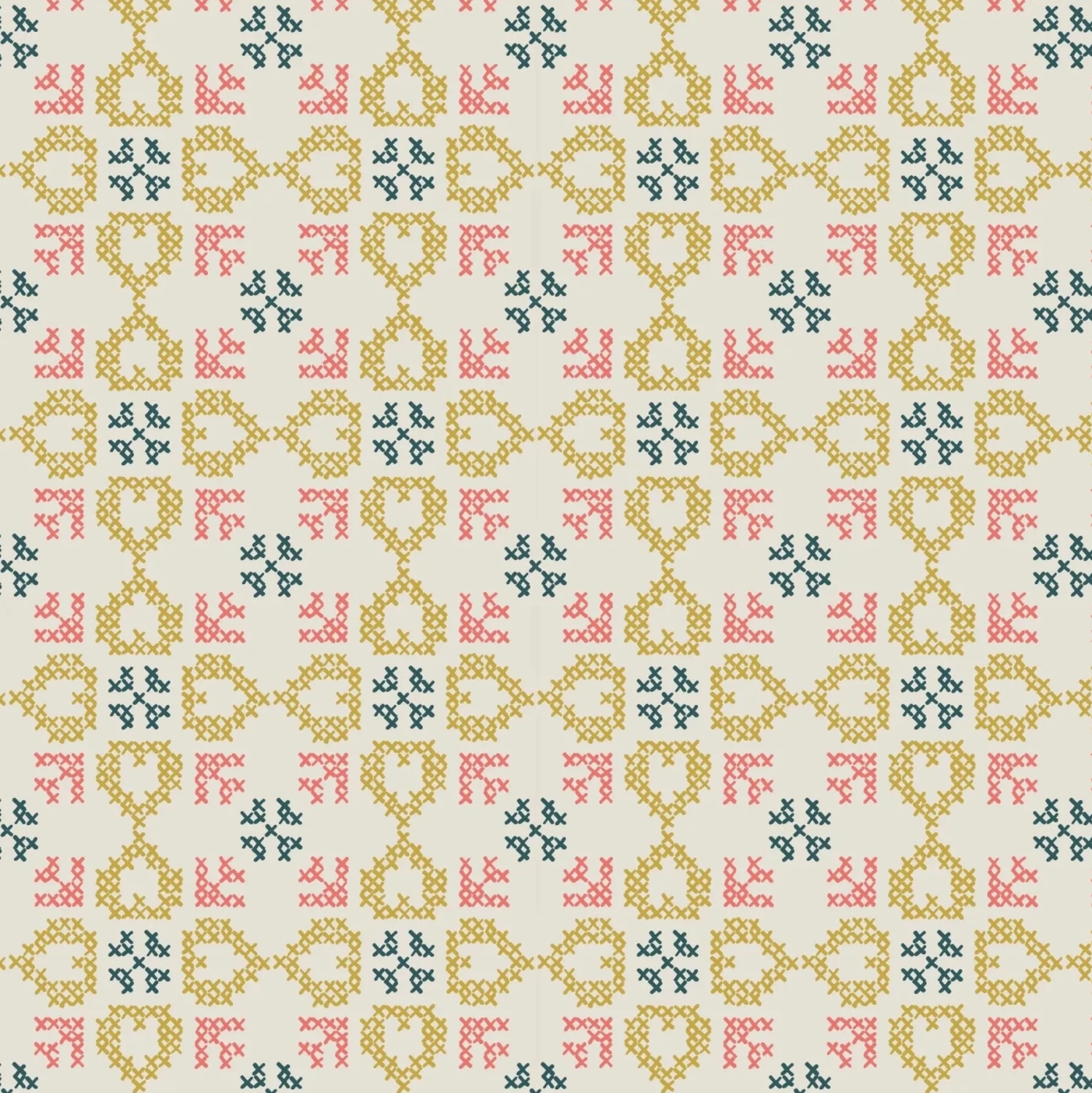 Folk Floral (Lewis & Irene) - Maple Squares-My Store 3 Folk Floral (Lewis & Irene) - Maple Squares-My Store - Image 3