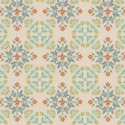 Majolica (Lewis & Irene) - Maple Squares-My Store -My Fabric Store FloralTileCream 3f543a43 c899 4f11 95e2 b236a4d44704