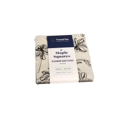 Flower Sketches (Stof) - Maple Squares-My Store