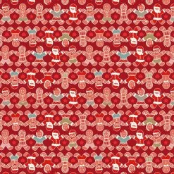 Gingerbread Season (Lewis & Irene) - 1/2 Meter Bundle-My Store -My Fabric Store GingerbreadPeopleRed