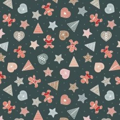 Gingerbread Season (Lewis & Irene) - Gingerbread Shapes Dark-My Store