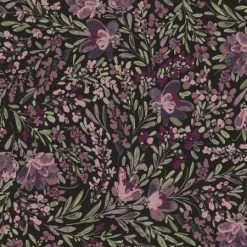 Butterflies In The Garden (RJR Fabrics) - Flowers In The Breeze Imperial Purple Canvas-My Store