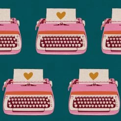 Darlings 2 Canvas (Ruby Star Society) - Typewriters Teal-My Store