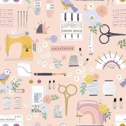 Ready Thready Sew (Dear Stella) - Fat Quarter Bundle-My Store -My Fabric Store STELLA D2184 APRICOT2