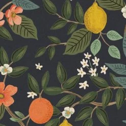 Bramble Canvas - Rifle Paper Co. (Cotton+Steel) - Citrus Grove Navy-My Store