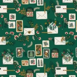Merry Memories (RJR Fabrics) - Letters To Santa Green-My Store